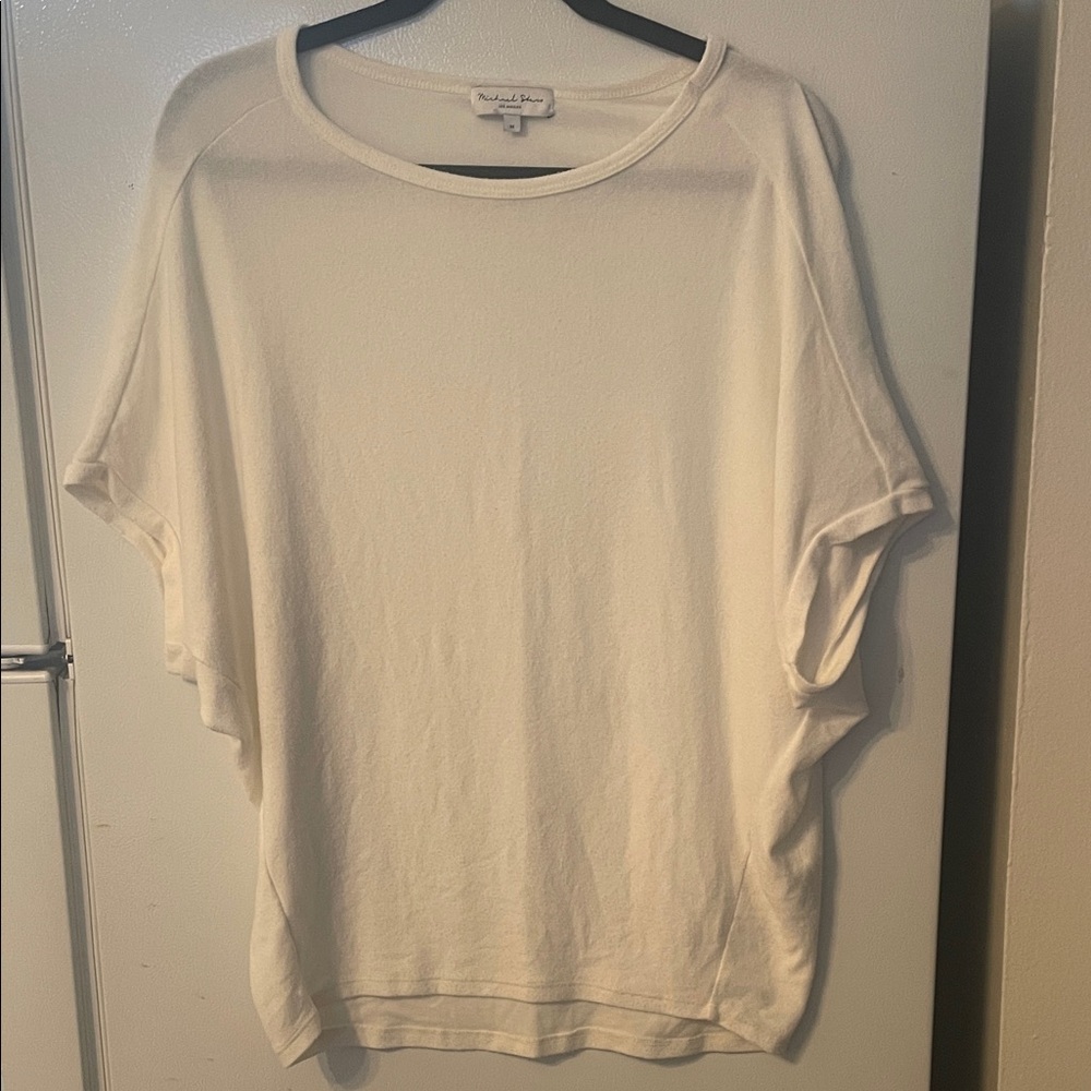 Michael Stars Medium Made in the‎ USA White Pullover Oversized Tee Comfort